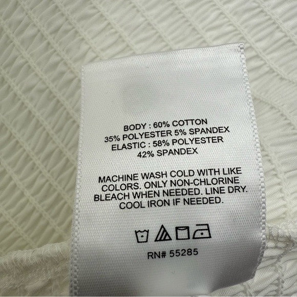 Express While Smocked Cropped Cami Sleeveless Spaghetti Straps Women’s Small NWT - Picture 9 of 10